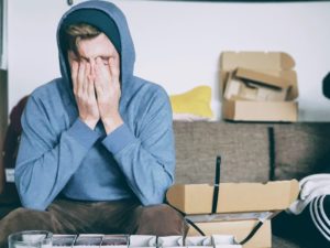 Employee Burnout Tired Man With Hands on His Face