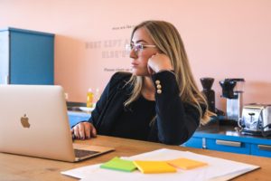 Employee Turnover Bored Woman Stares at Screen