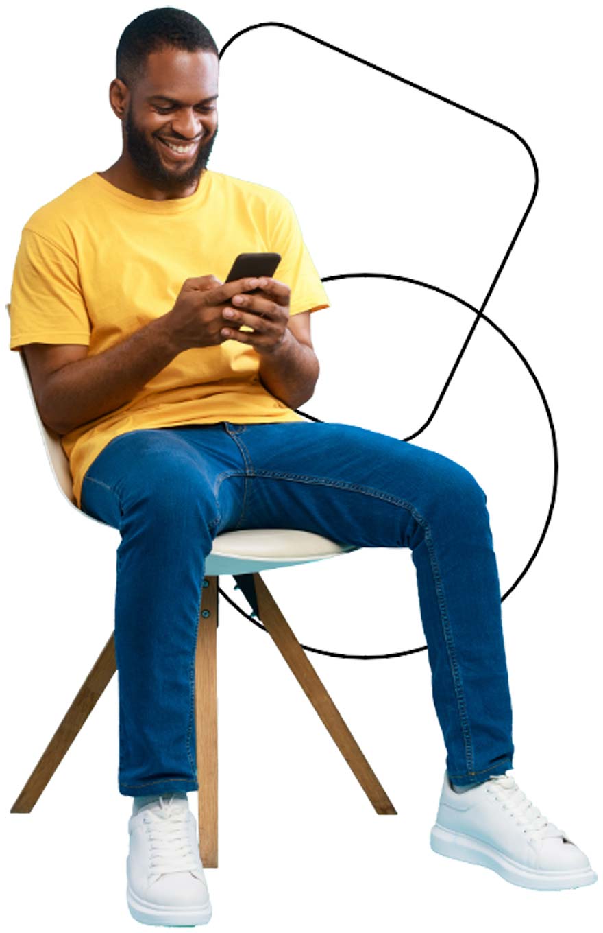 Person Sitting on the Chair With Phone